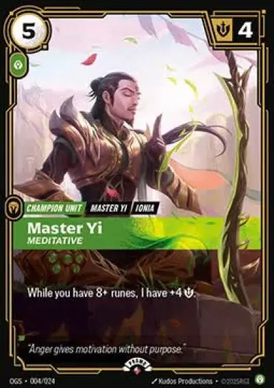 Master Yi Meditative - OGS-004-p - Promotional Cards - Riftbound card